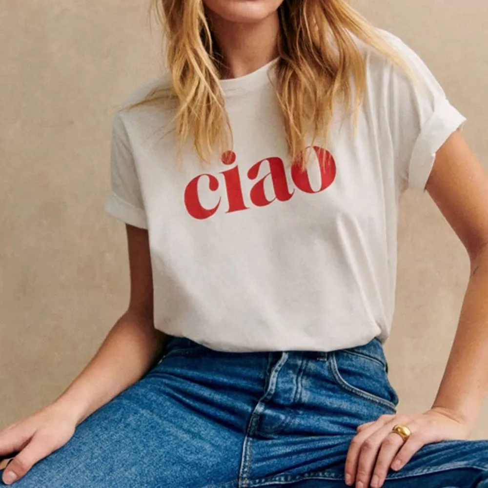 روان 5C789 تشاو رسالة الجرافيك طباعة المرأة تي شيرت الصيف س الرقبة قصيرة الأكمام سيدة البلوز الكلاسيكية عادية خمر فام