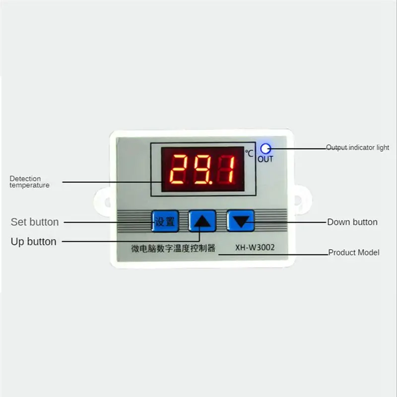 [HOT!A34R】 Microcomputer Thermostat Thermoregulator Heat Cool Temperature Control Switch Temperature Controller Digital Display