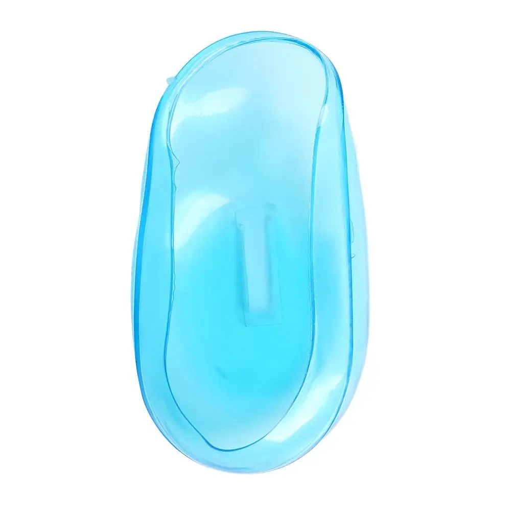 1pair/2pcs Fashion Protect Styling Tool Clear Silicone Blue Color Noise Protector Ear Cover Hair Dye Shield Salon Accessories
