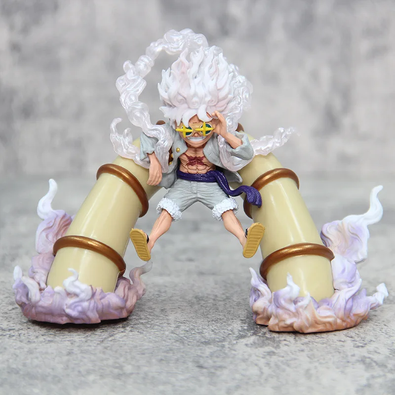 11.5cm jednoczęściowy sprzęt Nika Luffy 5 figurka Anime GK Model boga słońca figurka dekoracja zabawki dla dzieci na prezent