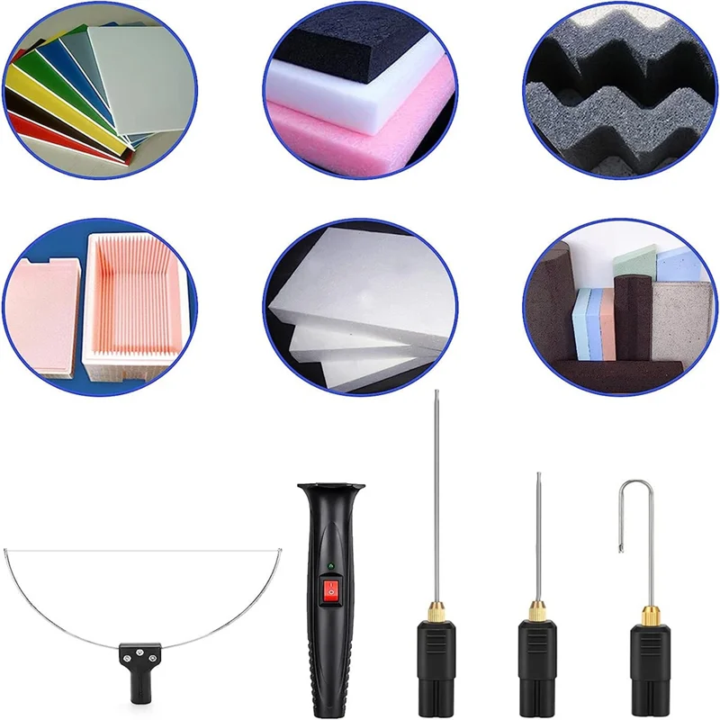 1 Set Black Electric Styrofoam Cutter Cutting Machine Styro Foam Cutting Pen Portable Foam Cutting Knife Heating Wire EU Plug