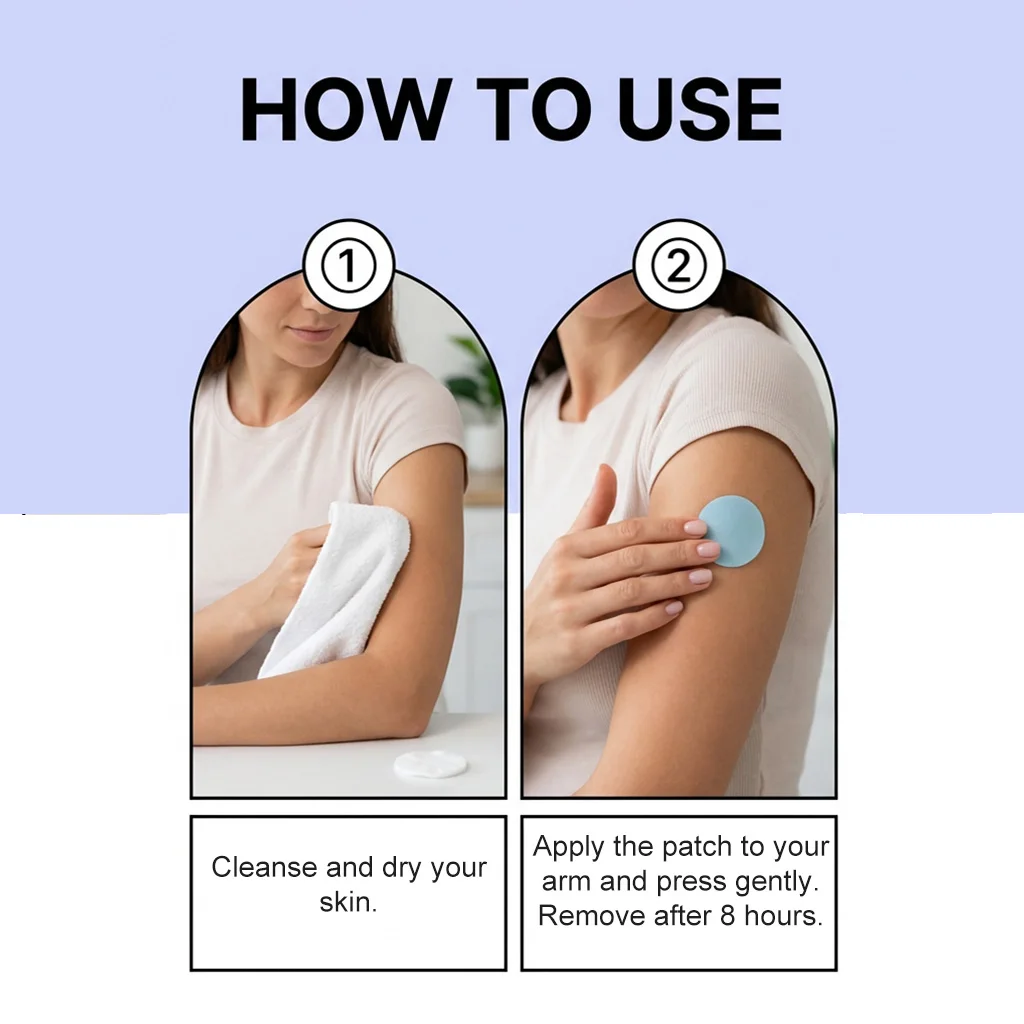 NAD+ 10-in-1 Nano Vitality Transdermale Pflaster 30 Stück Runde Hellblaue Pflaster Hautfreundlicher Klebstoff Tägliche Externe Körperpflege – Detail 5