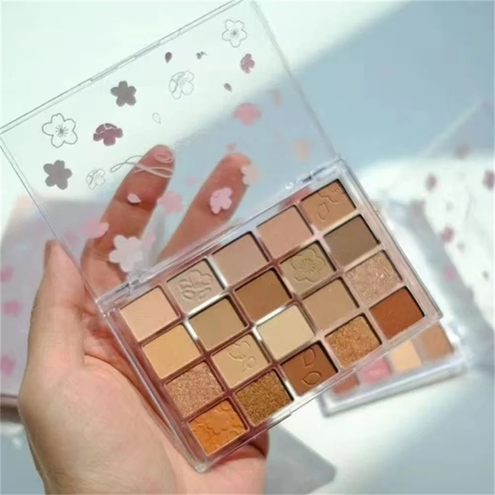 Low Saturation Eyeshadow Palette 20 Colors Easy To Carry Earthy Eyeshadow Palette Eye Makeup Sakura Eyeshadow Palette Parity