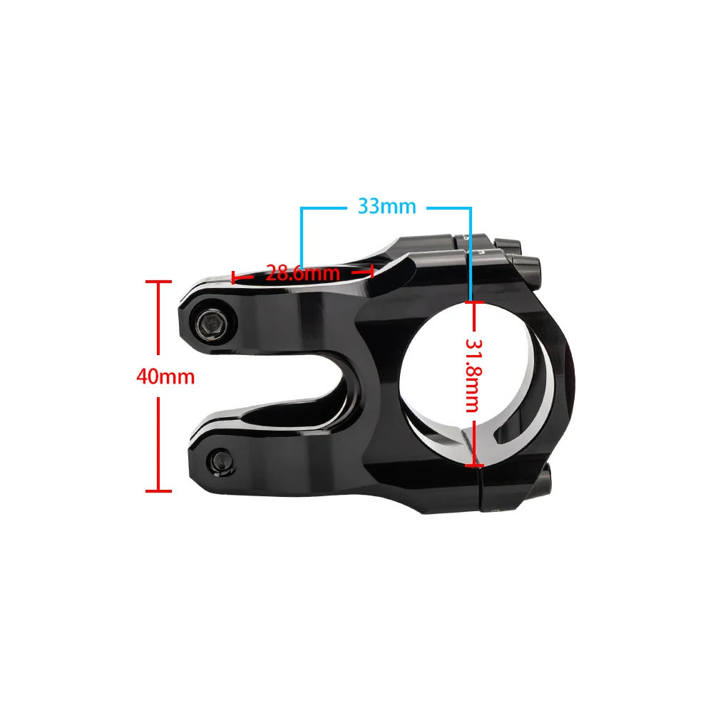 ZTTO MTB 33mm Stem Bicycle Forged Aluminum Alloy Stem High Strength 0 Degree Durable Side Lock for 28.6mm fork 31.8mm Handlebar