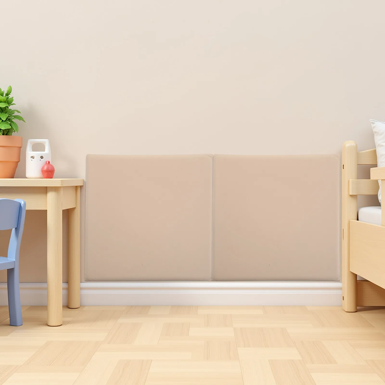 Kids Wall Padding 35x35cm Soft Peel-and-Stick Anti-Collision Protector for Bedroom Playroom