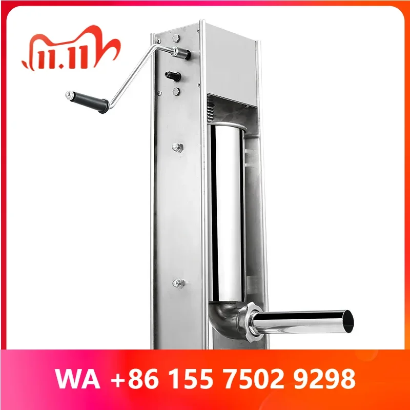 5L/7L Manual Stainless Steel Sausage Filler, Gear-Drien, for Grilled Sausages/Dried Sausages, acuum Sausage Filler