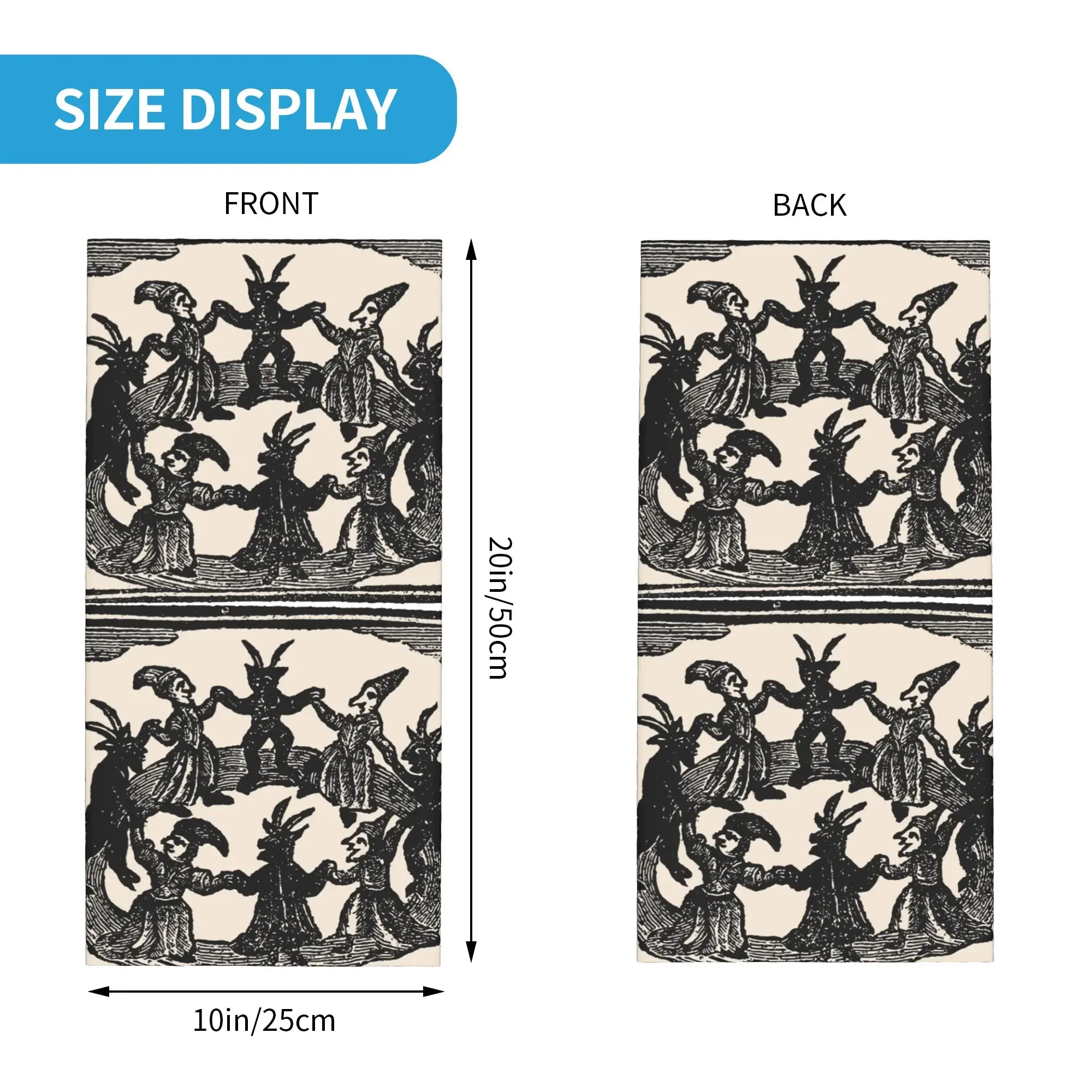 New Witches Circle Dance Bandana Neck Gaiter for Hiking Camping Men Women Wrap Scarf  Balaclava Warmer Face Scarf Cover