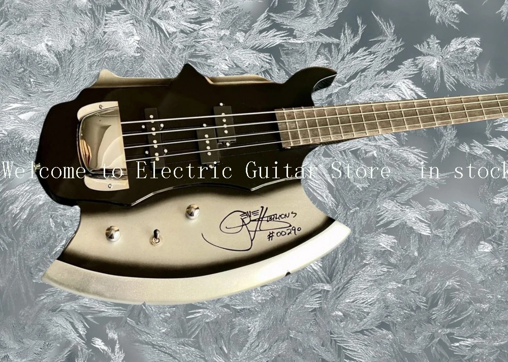 Gene Simmons Guitar 4 Strings Bass Axe Signiture Rock Kiss Firehawk #ASP654286