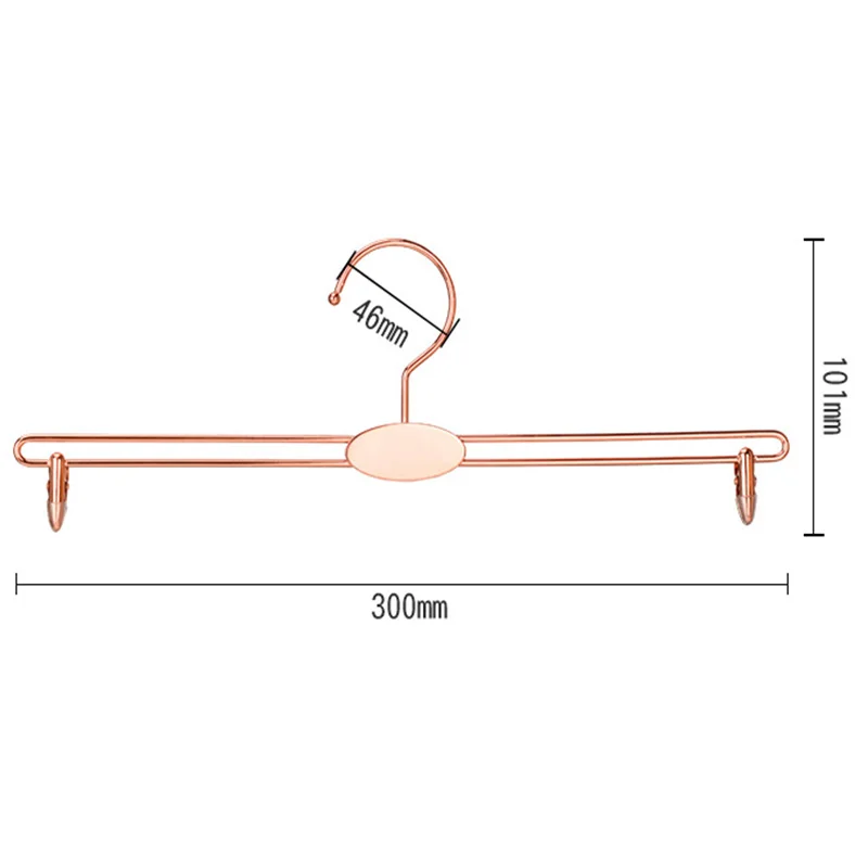 

10pcs Rose Gold Hangers Exquisite Metal Bold Non-Slip Underwear Alloy Hanger Bra Clothespin Bra Panties Clip Clothes Racks