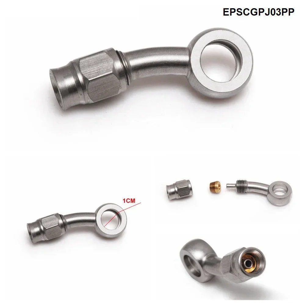 EPMAN 1PC Stainless Steel AN3 to AN -3 Straight Brake Swivel Hose Ends Car Fitting EPSCGPJ