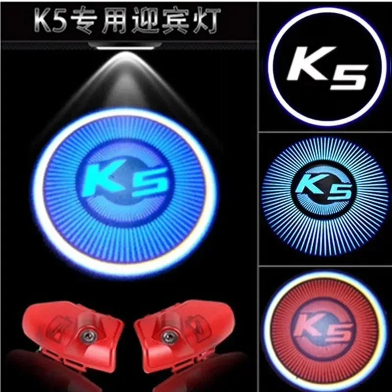 

Car Door Welcome Logo Ghost Night Light Wireless Car LED Projector Laser Courtesy Atmosphere Lamp For KIA K5 First Gen 2011-2016