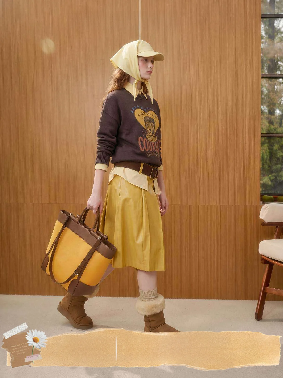 

ay Knitted Sweater Women's Vintage Sle Loose Fit Long Sve Letter Patterned Outerwear by Yu Hua Zun for Autumn 2025