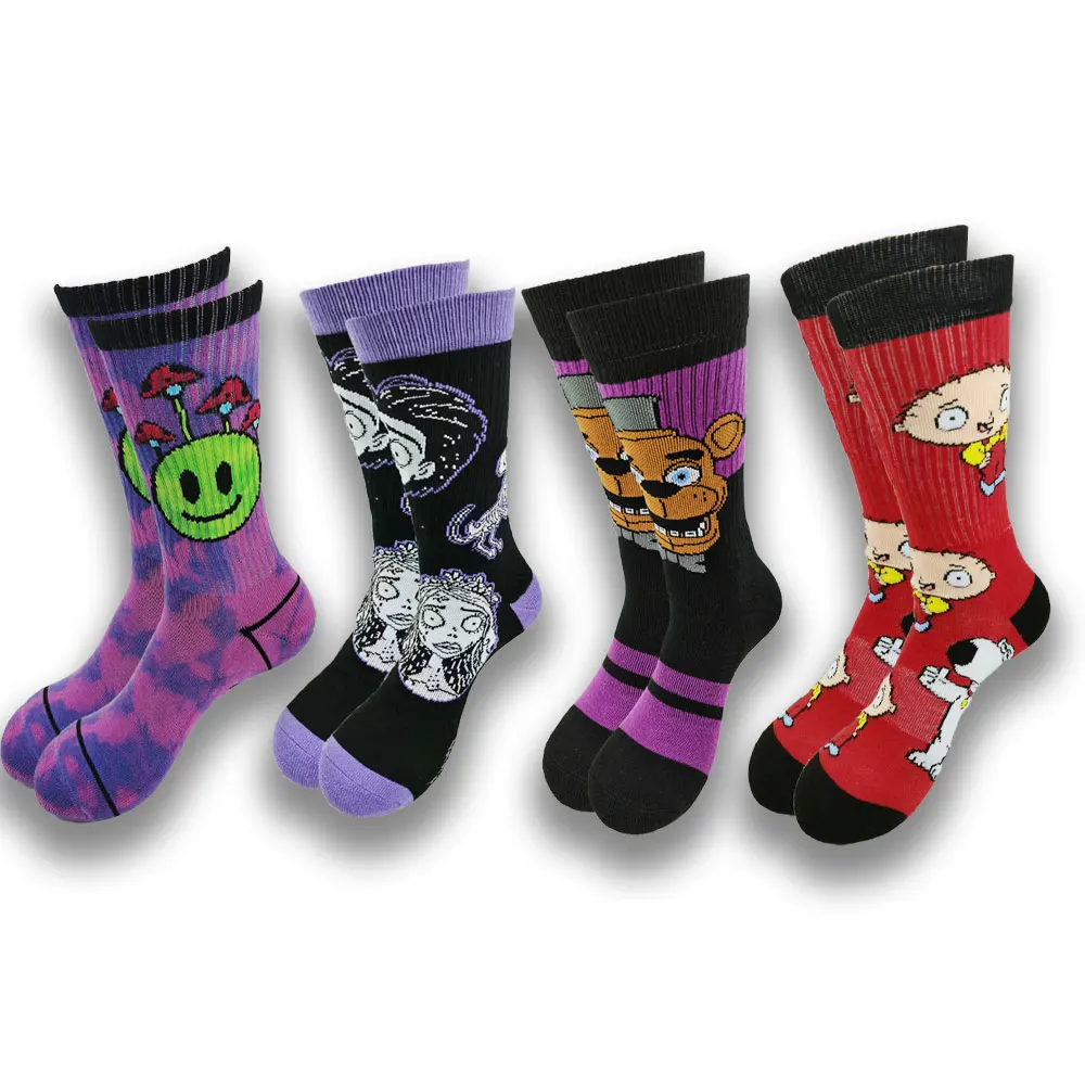 

2024 Funny Socks Hot Selling High Quality Anime Socks Men's Women's Funny Socks PThickened warm men's socks Cartoon Socks