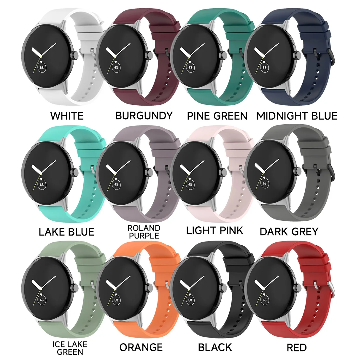 حزام سيليكون لساعة جوجل بيكسل 4 3 45 مللي متر ملحقات الساعة الذكية سوار رياضي للمعصم لساعة جوجل بيكسل 2/1 سوار رياضي