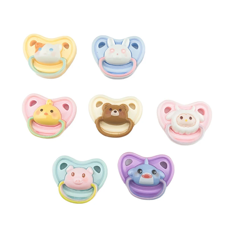 Mini-Puppen-Schnullerspielzeug für Kinder, 10er-Set, bezaubernde Schnullernippel für Babypuppen, Spielhausbedarf