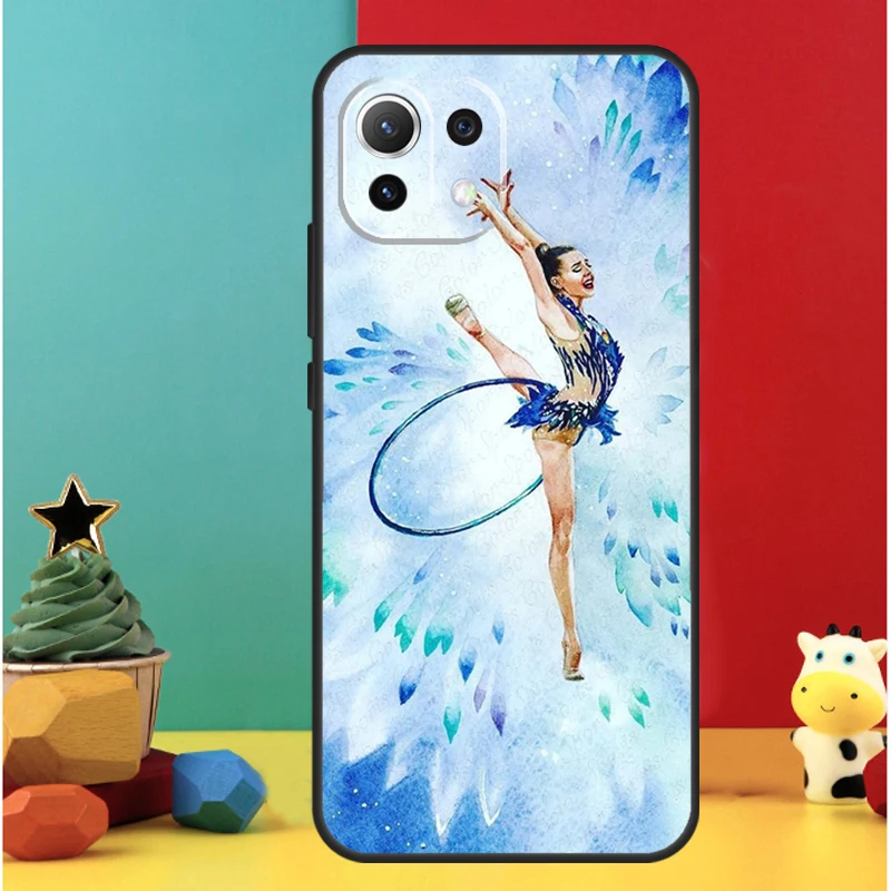 Gymnastics Oil Painting Case For POCO X3 Pro F4 GT M5 M4 F3 Cover For Xiaomi 12S Ultra 12 11 T Pro Mi 11 Lite