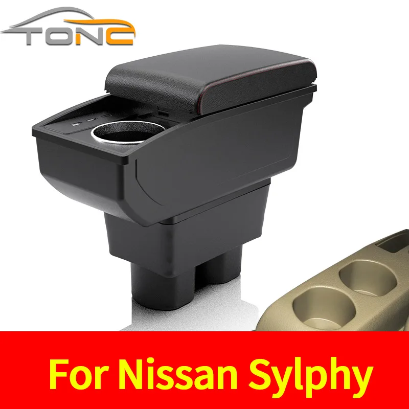 

For Nissan Tiida C11 Armrest For Nissan Sylphy Versa Tiida Latio Car Armrest box Interior Center Storage Box Car Accessories