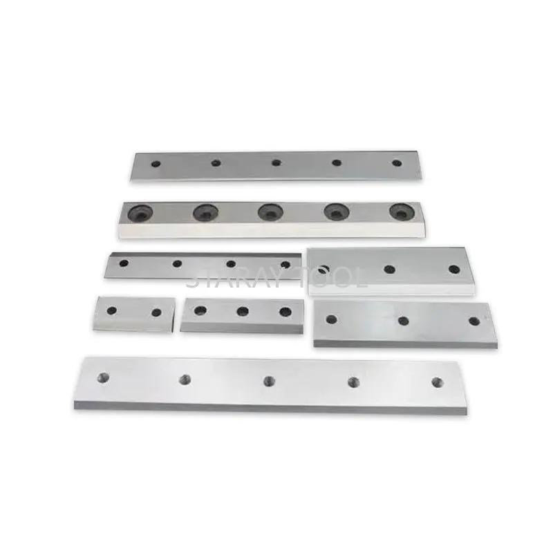2Pcs 300x55x5mm Wood Chipper Blade Garden Chippers Wood Shredder Machinery Cutting Tools Hole Pitch:65mm