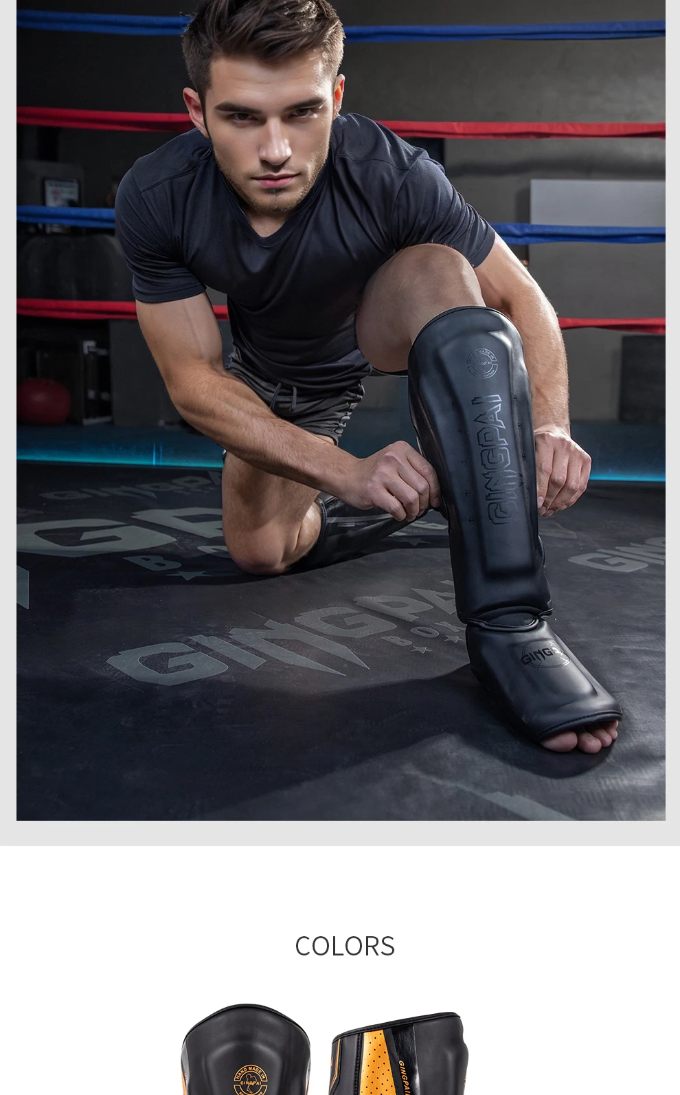 MMA Boxen Schienbeinschoner Knöchelstütze Erwachsene Männer Frauen Kickboxen Ausrüstung Karate Protektoren Sanda Muay Thai Legging Spannschutz – Detail 8