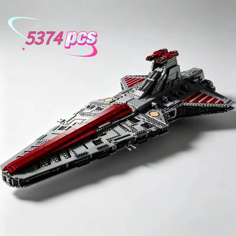 2026 New 5374pcs Star Battle Large Biggest Venator Class Republic Attacks Cruiser Block Bricks Toys For Birthday Festival Gifts