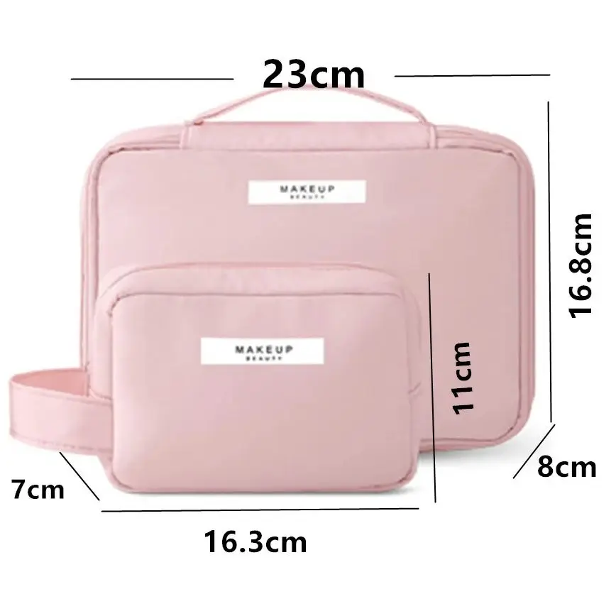 حقيبة تخزين مستحضرات التجميل للسفر المحمولة الجديدة للنساء بسعة كبيرة مقاومة للماء حقيبة مستحضرات تجميل للفتيات منظم حقيبة الغسيل النسائية