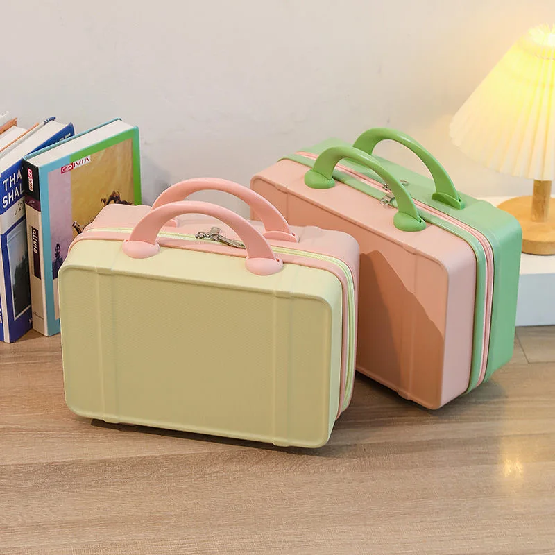 14 inch Mini Cabin Suitcase Fashion Women Travelling Luggage Hangable Trunk Solid Color Cute Small Cosmetic Box Female Travel