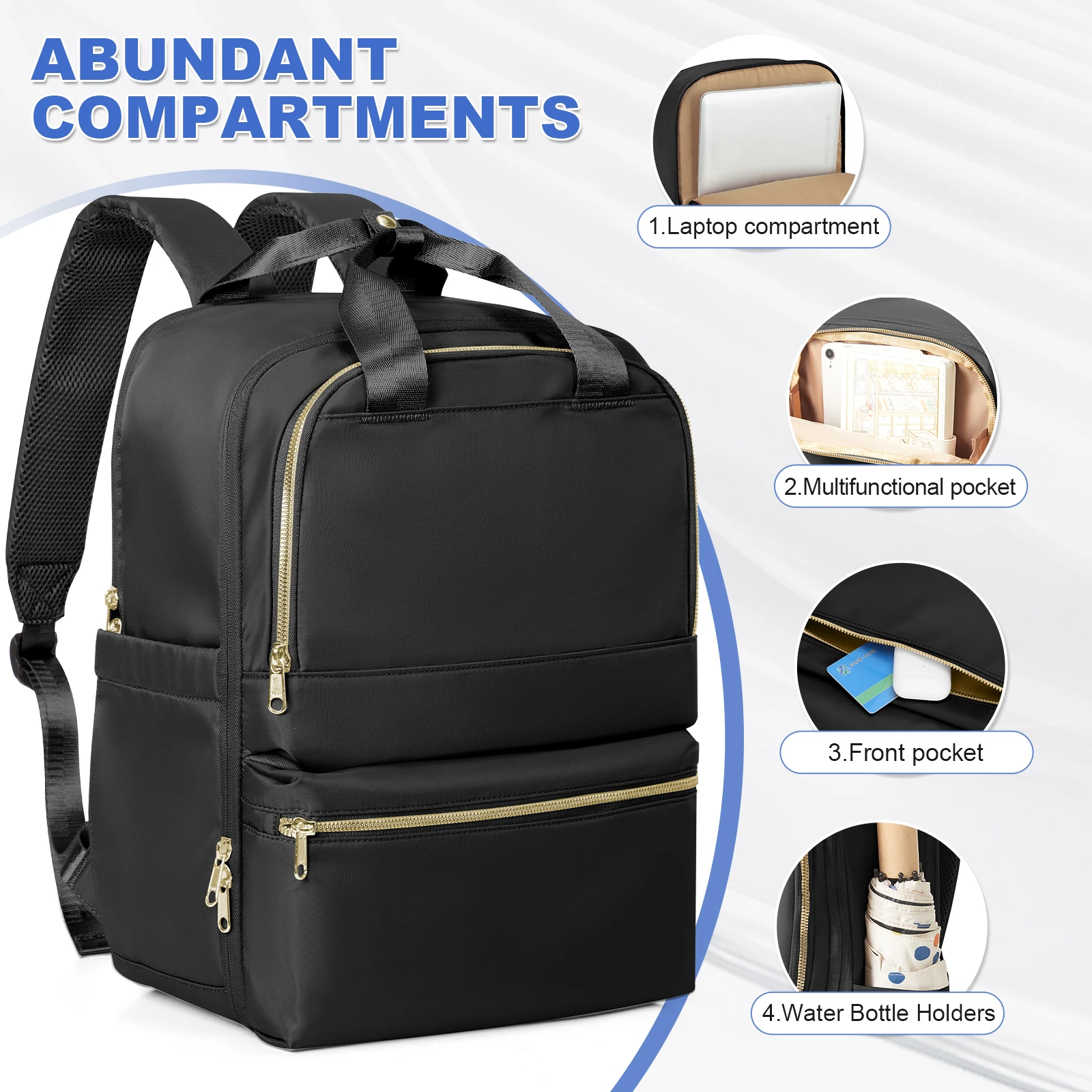 ライアンエア 40x30x20 トラベルバックパック、ダブルショルダーバッグ、ファッショナブルなスクールバッグ、ガールズカレッジバックパック、レディースエグゼクティブバックパック