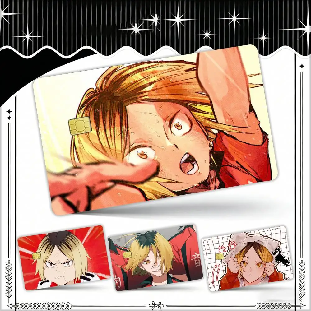 

Cartoon Kenma Kozume Waterproof Film Skin Cover Credit Card Stickers Debit Front Bank Bus Pass