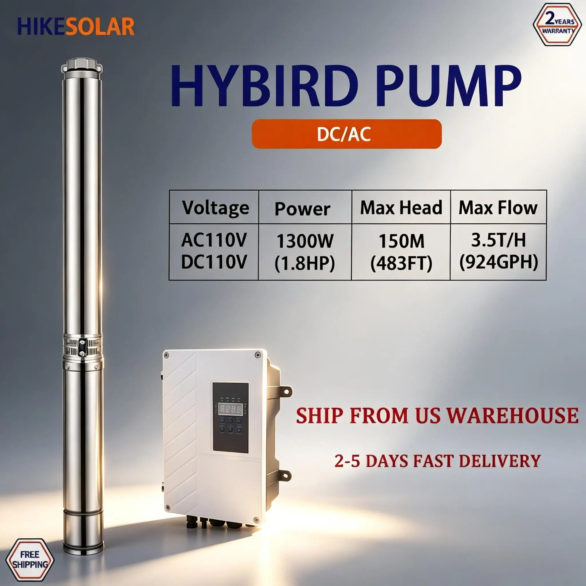 Submersible Hybrid Solar Water Pump 3