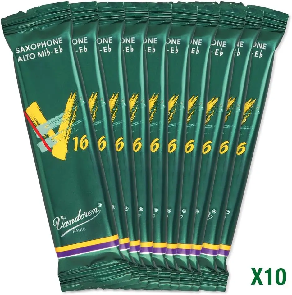 Alto Saxophone Reeds Strength 2.5, Box of 10 - Premium Quality for Smooth Sound