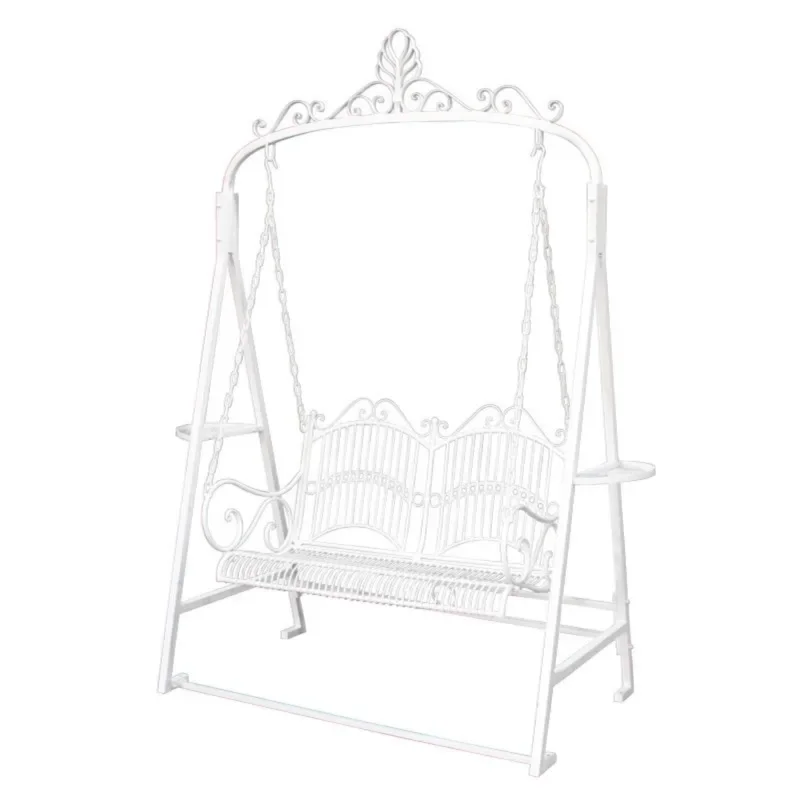 HHInternet Celebrity Courtyard Villa Swing Outdoor Rocking Chair Wrought Iron Balcony Swing Sling Chair Household Leisure