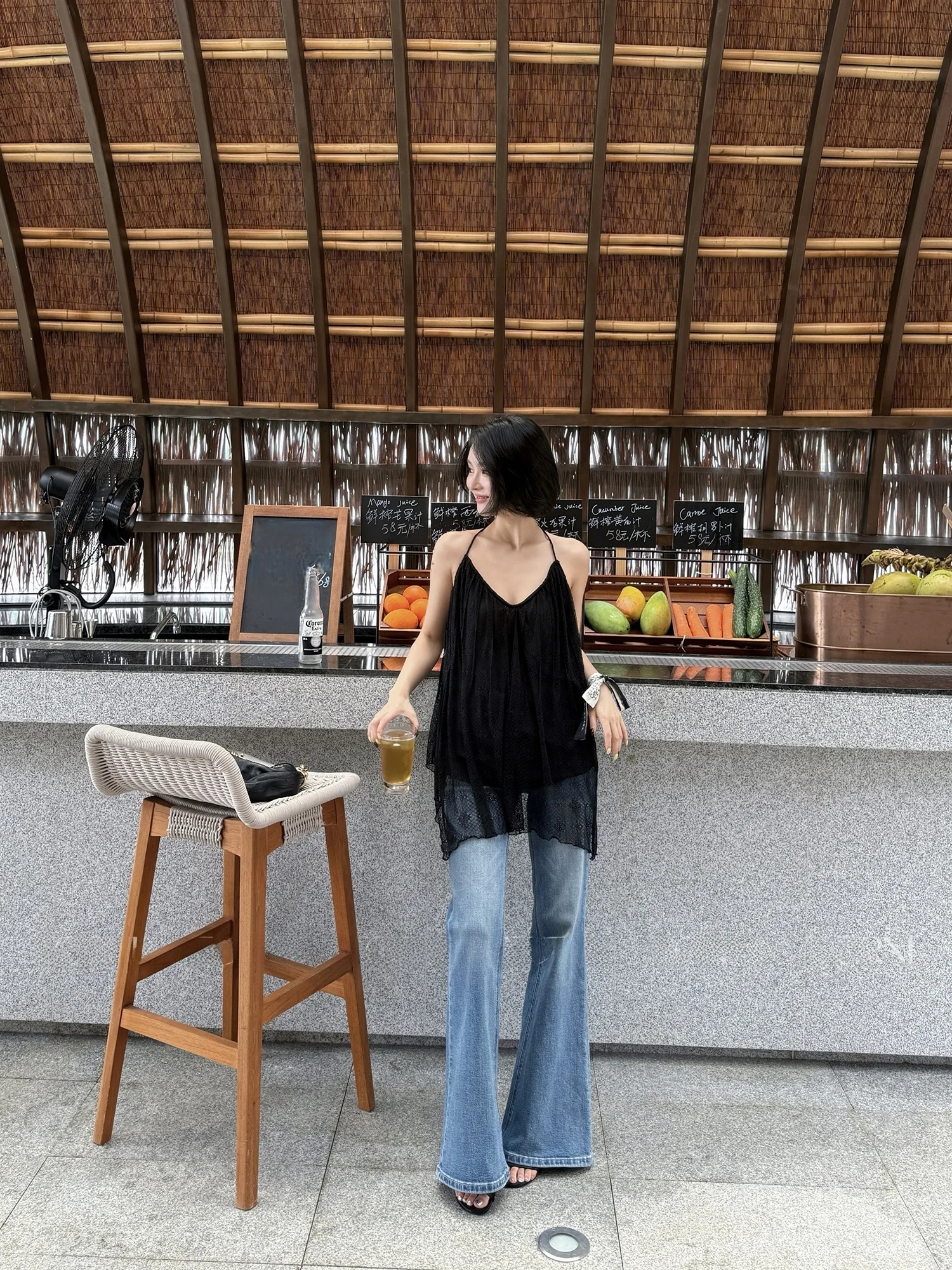 

Washed High Waist Slimming Casual Wide Leg Bell Bottom Jeans Women's Fashion Cotton Denim Jeans Bootcut Trousers Forniyooyo