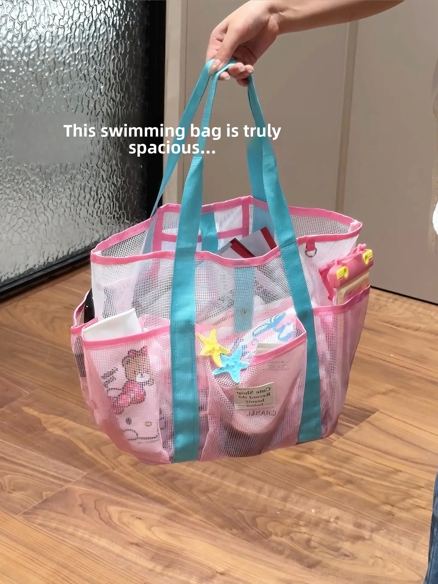 

Swimming Net Bag Waterproof Fitn Equipment Beach Bag Large Capaci Dry Wet Separation Swimming Special Use Storage Bag