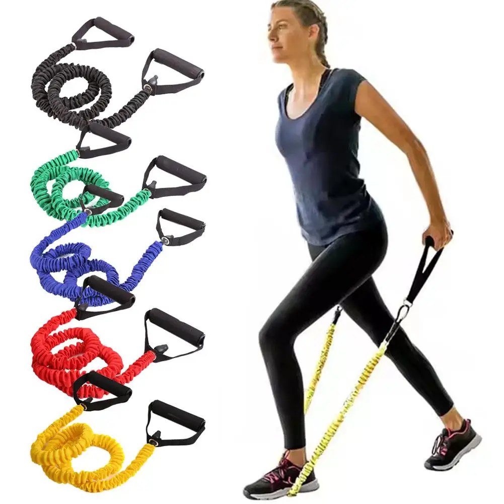 Fitness Equipment Resistance Bands With Handle Elastic Home Muscle Bodybuild Training Sports Workouts Gym C8I2