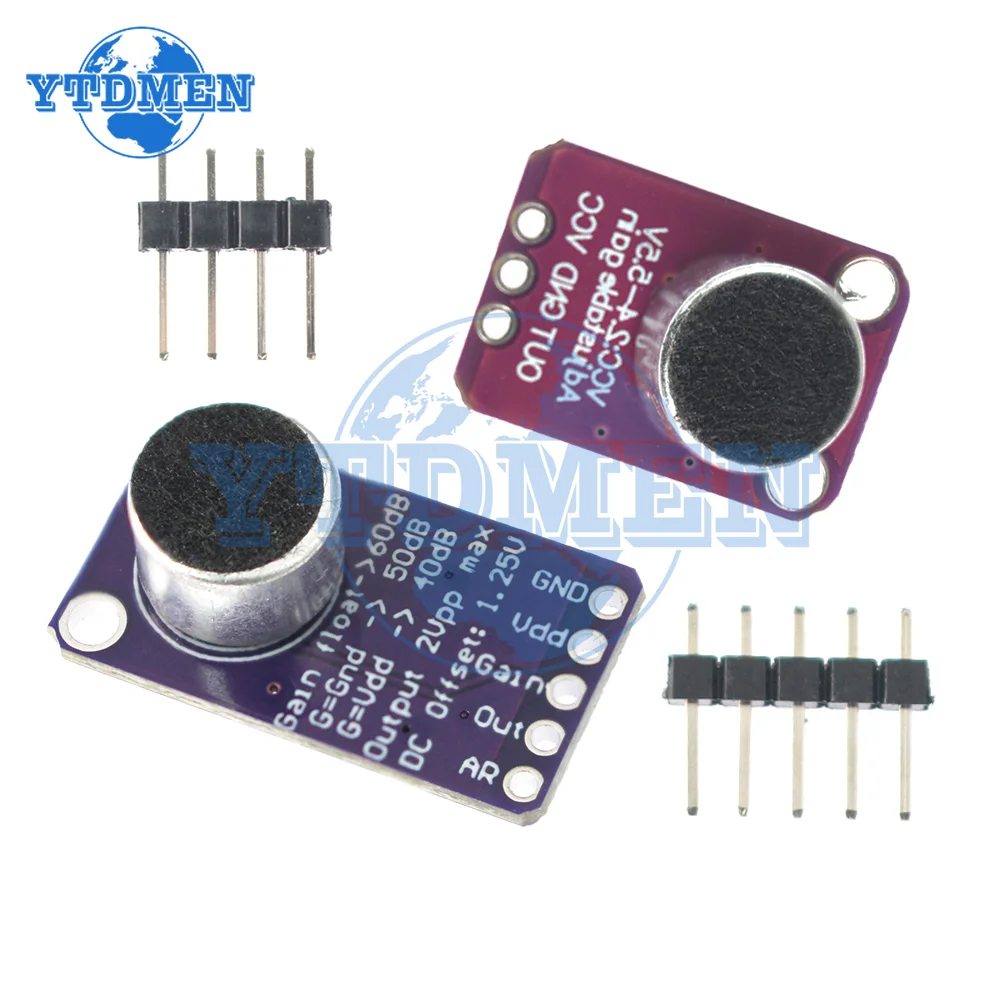 1/3/5pcs MAX9814 Microphone Module AGC Amplifier Board Sound Sensor Module MAX4466 Auto Gain Control for Arduino