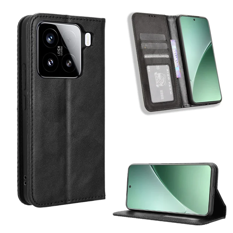 For Xiaomi 15 14 13 12 11 10 Pro Flip PU Leather Case Skin Magnetic Adsorption Wallet Holder Cover For Xiaomi 15 Pro Phone Bags