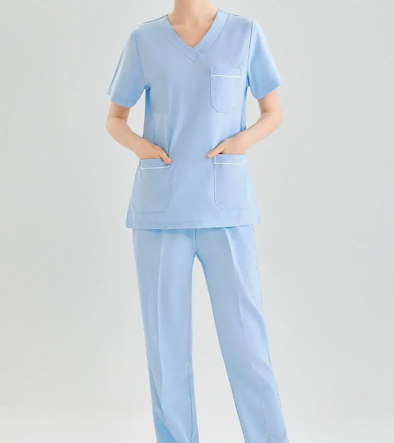 women quick drying short sleeved operating surgical gowns Doctor's clothing Nurse Uniform cosplay costume