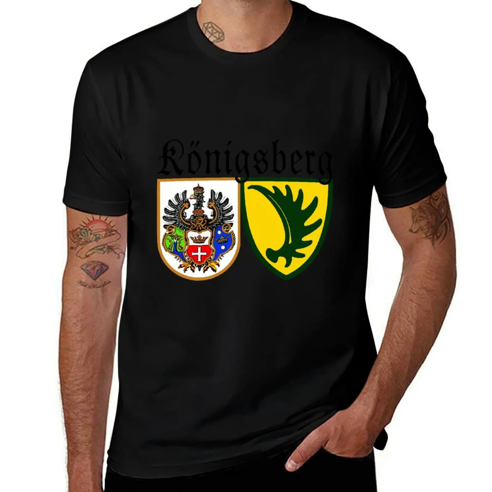 

Konigberg and East Prussia; Coat of Arms; T-Shirt men t shirt cotton 100% essential t shirt t shirt man plain T-Shirt