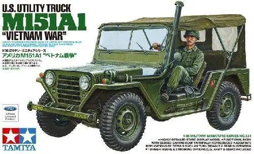 Tamiya 35334 1/35 Scale Military Model Kit U.S.Utility Truck M151A1 Vietnam War