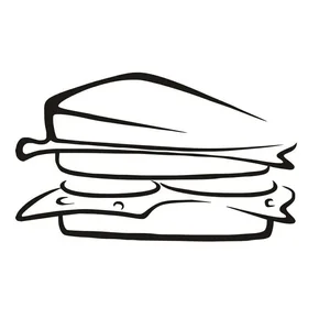 Köstliche Sandwich Vinyl European Style Abnehmbare Wandaufkleber DIY -Dekoration für dwaterproofes Wasser PVC Wasser Küche 6 Hauptverkaufsfliesen billiges Sandwich - №6