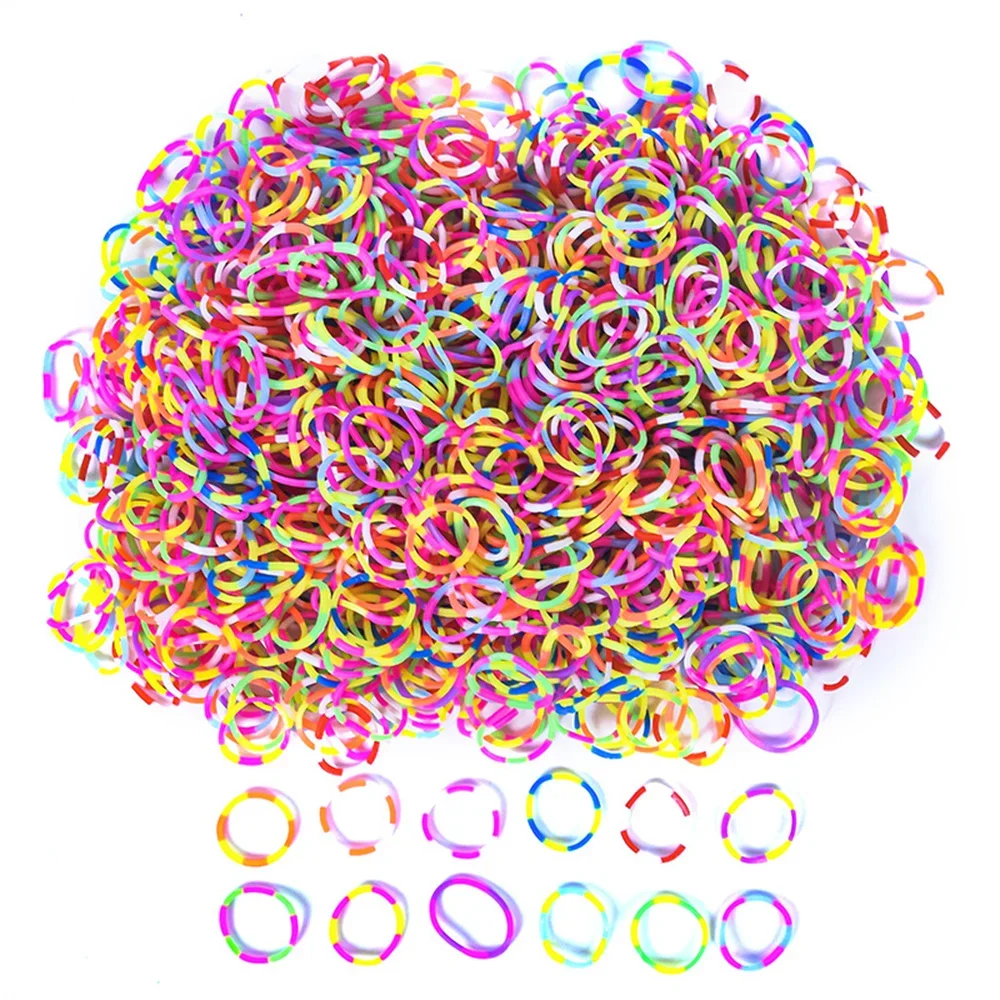600pcs Elastic Rubber Loom Bands Wrist Woven Necklaces Bracelets For DIY Girls Children Party Toy Gift Craft Jewelry Making