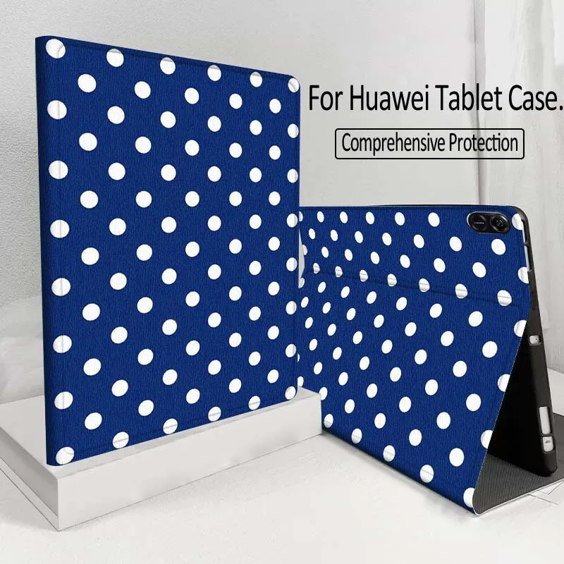 

Fashion Wave Point Tablet Case For Huawei MatePad M5 T5 SE 11 Pro Honor Tab 5 V7 V8 X9 GT 10.1 10.8 Inch