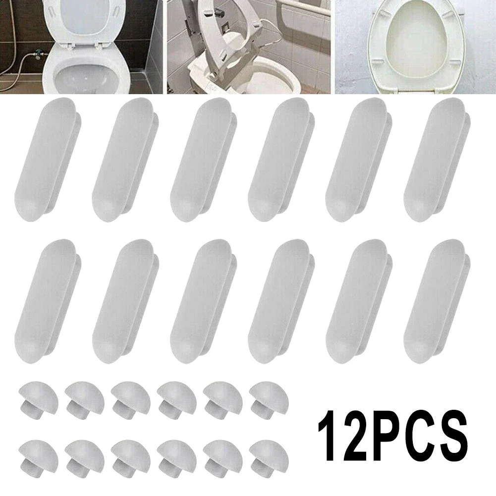 

12pcs Seat Or Top Cover Toilet Seat Shock-proof Buffers Bumpers Replacement For Pads Accessories Parts Toilets Accessories