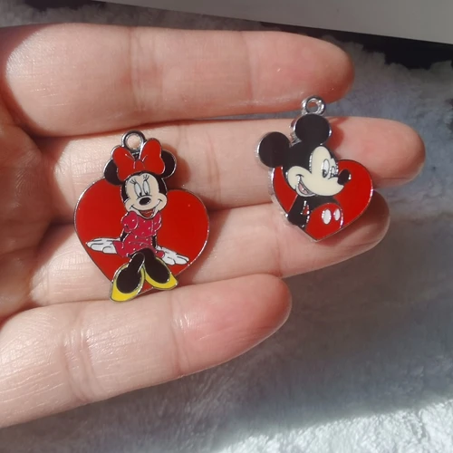 Lot  Cartoon mickey minnie  Charms DIY Jewelry Making Pendants Necklace Pendant Handmade Material H-231