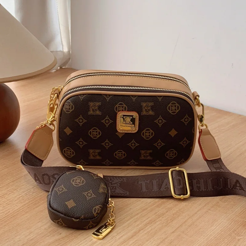 

High-end style bag for women, 2025 vintage trendy handbag with strap, single shoulder crossbody design, small wallet