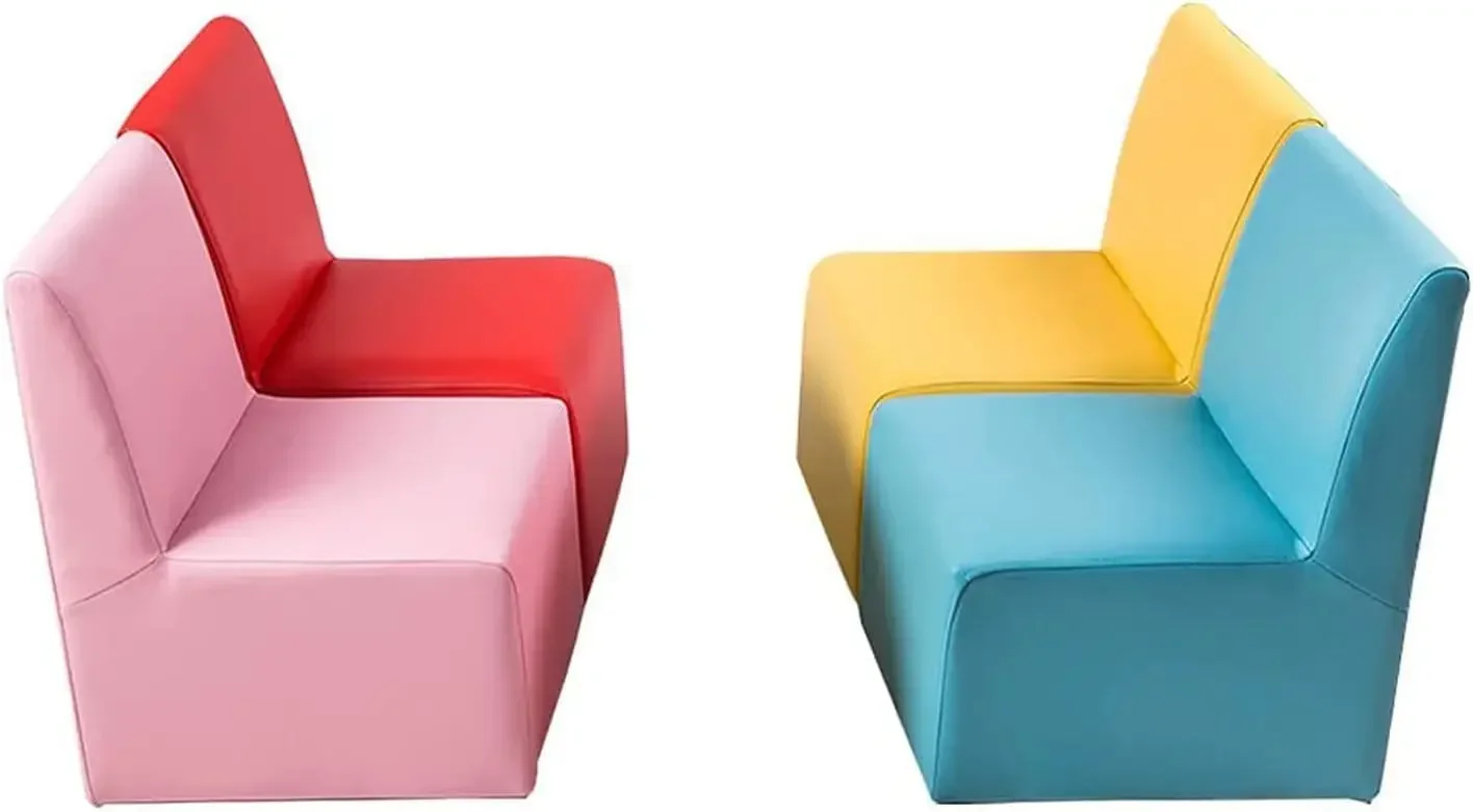 幼児と子供用の座席セット、子供用のカラフルなソファチェア、教室、幼稚園、図書館用 8個 幼児用ソフトフォーム