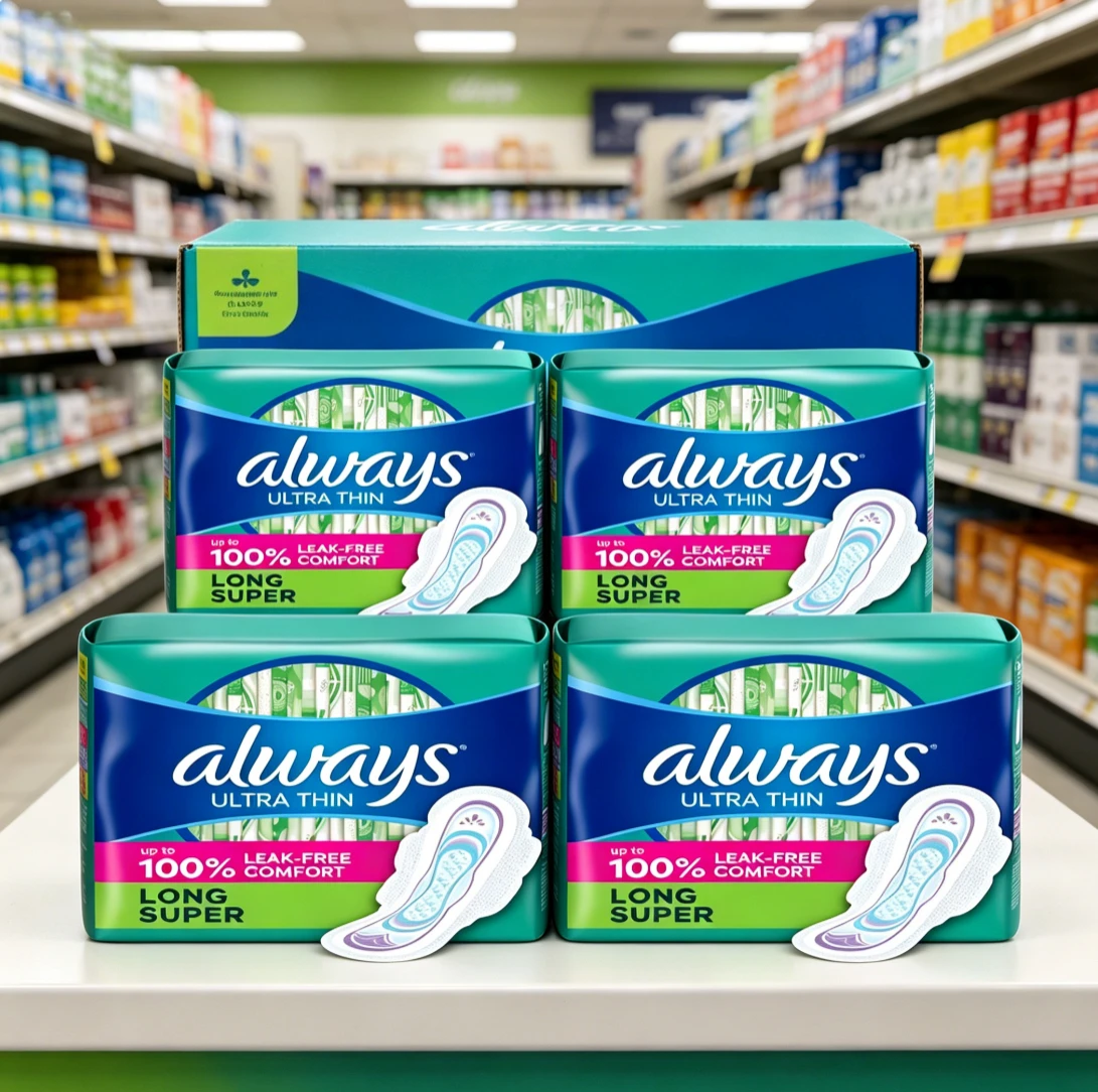 

Ultra Thin Extra Long Winged Overnight Pads, Heavy Flow Sanitary Napkins for Menstrual & Incontinence Use