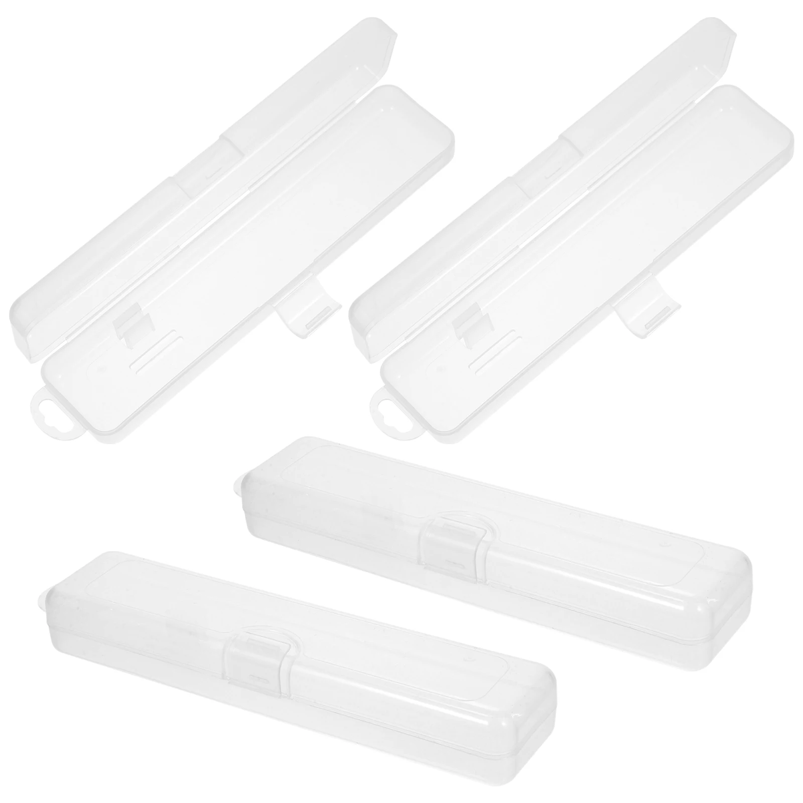 

4 Pcs Box Toothbrush Portable Travel Container Plastic Storage Organizer For Toothpaste Dental Hygiene