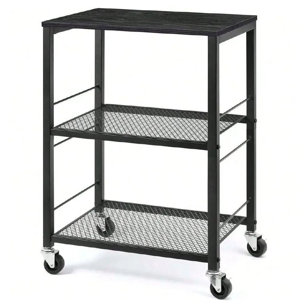 

Kitchen Island And Cart Kitchen OrganizersTier Rolling Cart, Black Kitchen Carts On Wheels With Storage, Multifunctional Utility