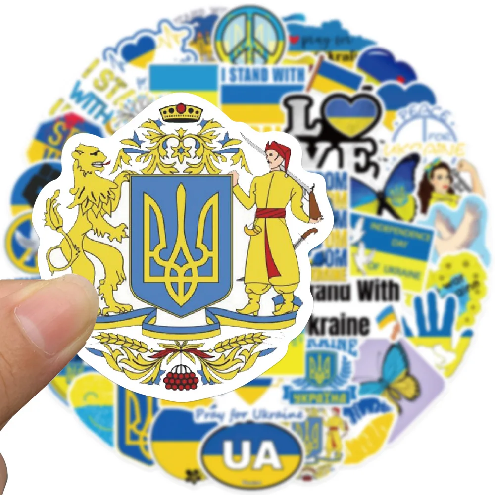 50pcs Ukraine Stickers Graffiti Stickers for DIY Luggage Laptop Skateboard Bicycle Stickers